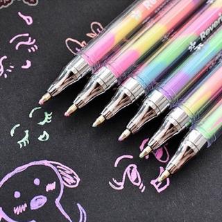 可愛設計墨水 6 色熒光筆記號筆文具點筆彩色書寫用品