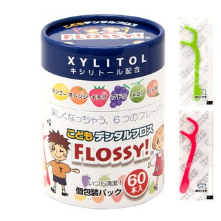 日本 UFC FLOSSY 木醣醇兒童安全牙線棒 水果味 彩色牙線棒 獨立包裝 牙線 兒童牙線棒 阿卡將 CREATE