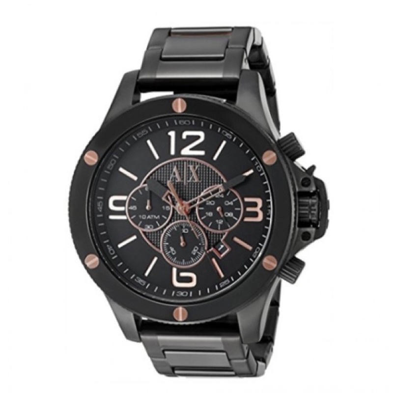 【現貨】ARMANI EXCHANGE AX1513  黑色鋼錶帶 男錶【現貨】僅16個