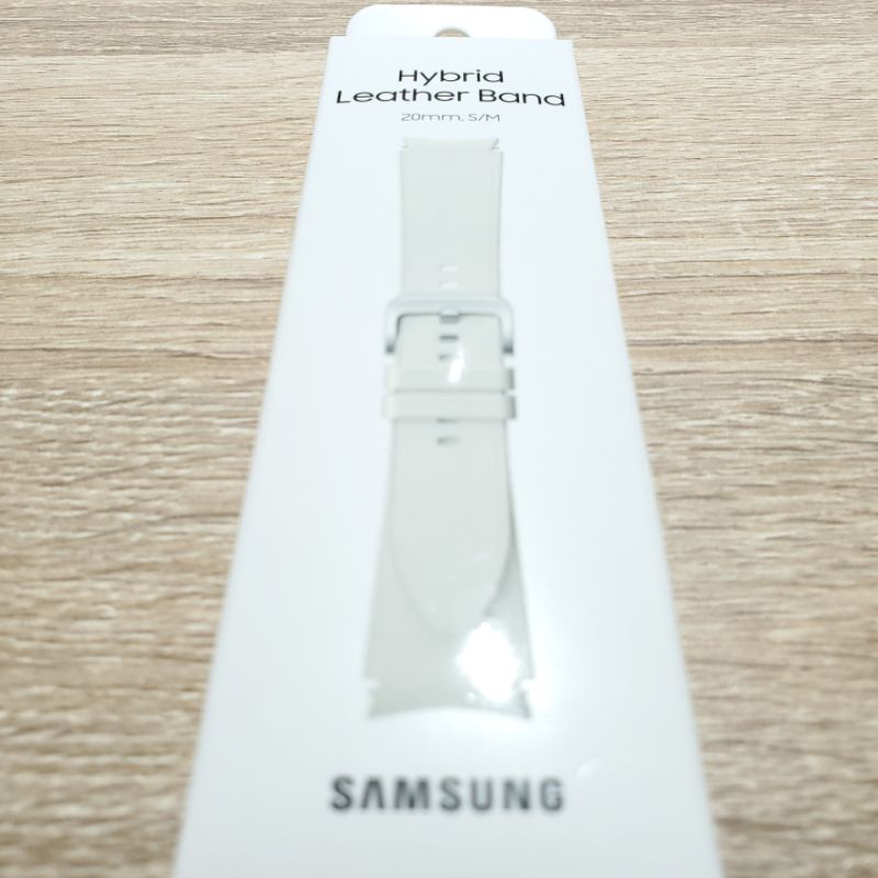 三星原廠 Galaxy Watch4 Classic防汗皮革錶帶 20mm錶帶 S/M  白色