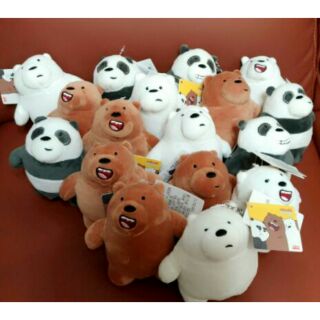 (現貨)熊熊遇見你 咱們裸熊 We Bare Bears 三隻小熊 娃娃 5吋 吊飾 鑰匙圈 名創優品 MINISO