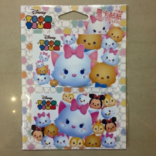 迪士尼 Tsum Tsum 疊疊樂 票卡貼 - 瑪麗貓 白貓 瑪莉貓