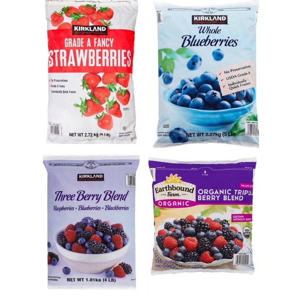 Costco線上代購 免運免可刷卡 科克蘭 冷凍草莓、藍莓、三種綜合莓&amp;Earthbound Farm冷凍有機三種綜合莓