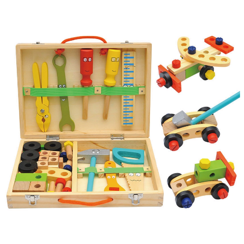 《在台現貨》木製仿真修理工具箱/兒童維修工具箱/益智玩具/蒙氏教具