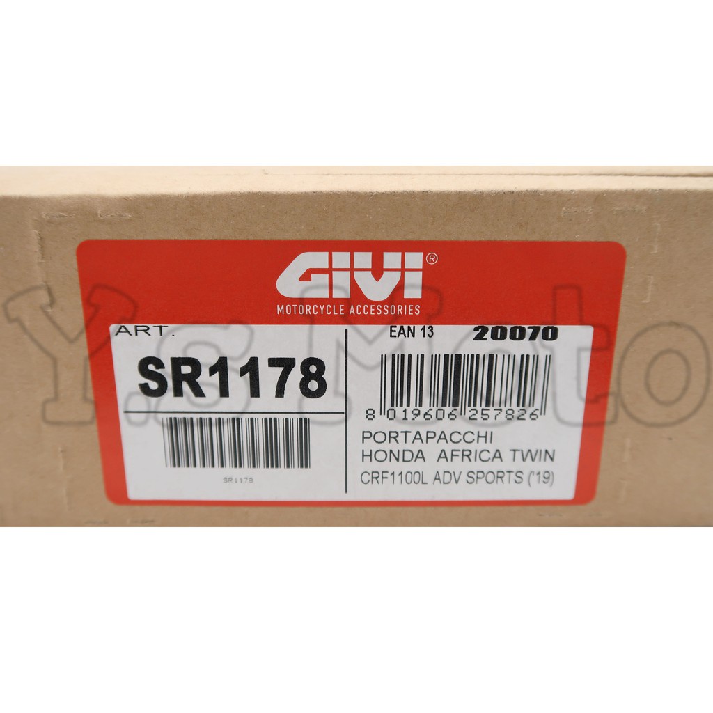 Y.S GIVI SR1178 Honda CRF1100L Adventure Sports 後架/後車架/後箱架