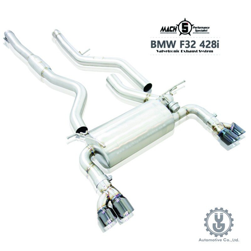 MACH5 高流量帶三元催化頭段 當派 排氣管BMW F32 F33 F36 420i 428i N20【YGAUTO】