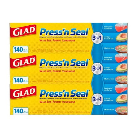 【蝦皮茉兒】宅配免運 🚚 Glad Press’n Seal 強力保鮮膜3入 美國製 COSTCO 好市多