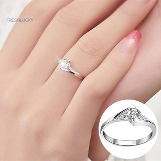 💍精品戒指💍白金婚禮珠寶戒指女士水晶訂婚銀鋯石鑽石戒指