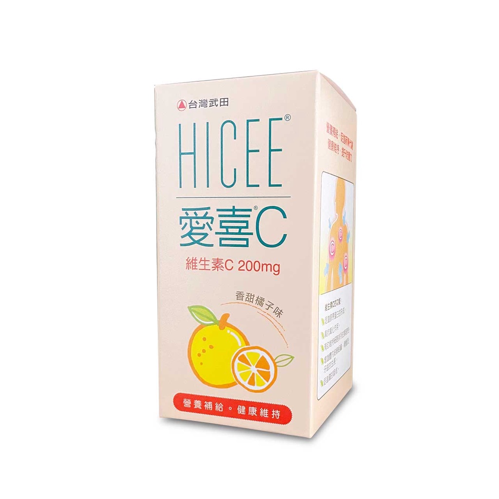 【武田HICEE】武田愛喜C維他命口嚼錠 200mg (橘子) (60錠/瓶)