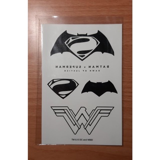 蝙蝠俠對超人 正義曙光 2016電影 紀念品 紋身貼紙 DC 正義聯盟