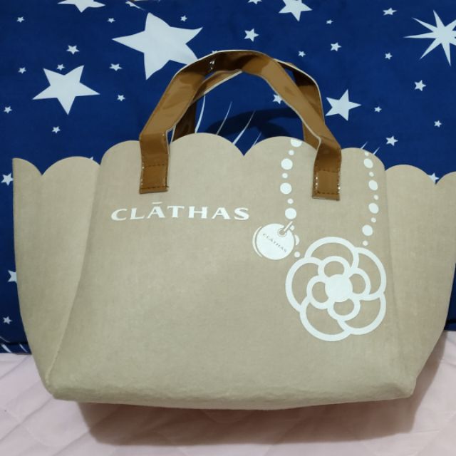 【CLATHAS 山茶花】毛氈手提包 日本 Clathas 山茶花 毛氈手提包