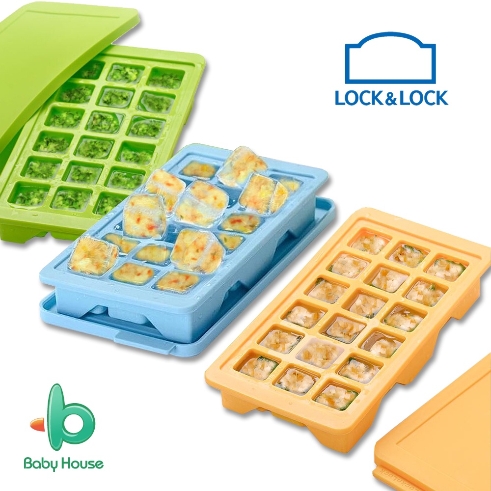 LOCK&amp;LOCK 樂扣樂扣副食品冷凍儲存分裝盒冰磚盒 15g/格 (18格) BabyHouse 愛兒房官方商城