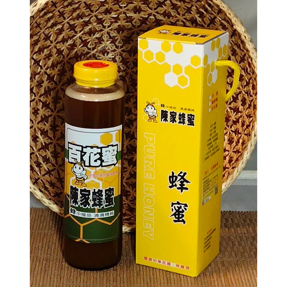 [台灣好蜜。台灣蜂蜜推薦]陳家蜂蜜銷售網蜂蜜禮盒(百花蜜800克玻璃單瓶)
