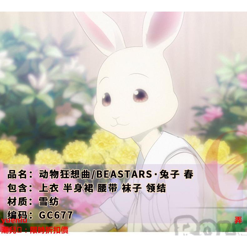 可超商beastars 動物狂想曲兔子春爆款cosplay制服水手服動漫周邊 蝦皮購物