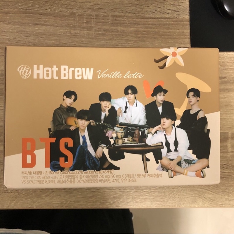 BTS 防彈少年團 代言 咖啡hot brew  外盒