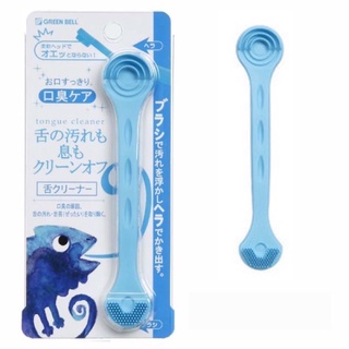 日本綠鐘 匠之技專利矽膠彩色潔齒刮舌苔潔棒(蔚海藍) G-2184