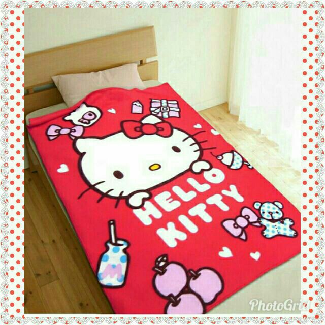 正版三麗鷗Hello Kitty生活小品刷毛毯 冷氣毯  懶人毯