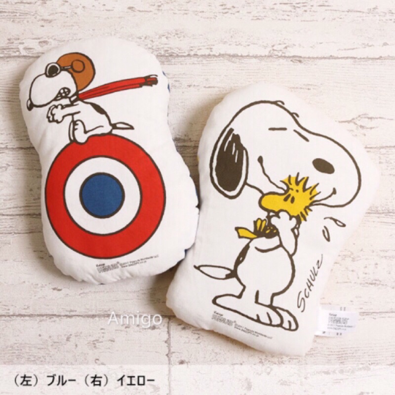《朋友禮品》日本 Peanuts Snoopy史努比 史奴比 嬰兒枕 小毛毯 枕頭 毯子 嬰兒 抱枕 飛行員