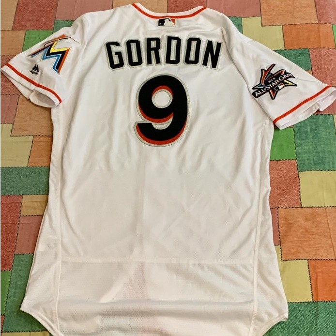 MLB 邁阿密馬林魚 Dee Gordon 2017年絕版明星賽比賽球衣(R 114 H 201 SB 60)