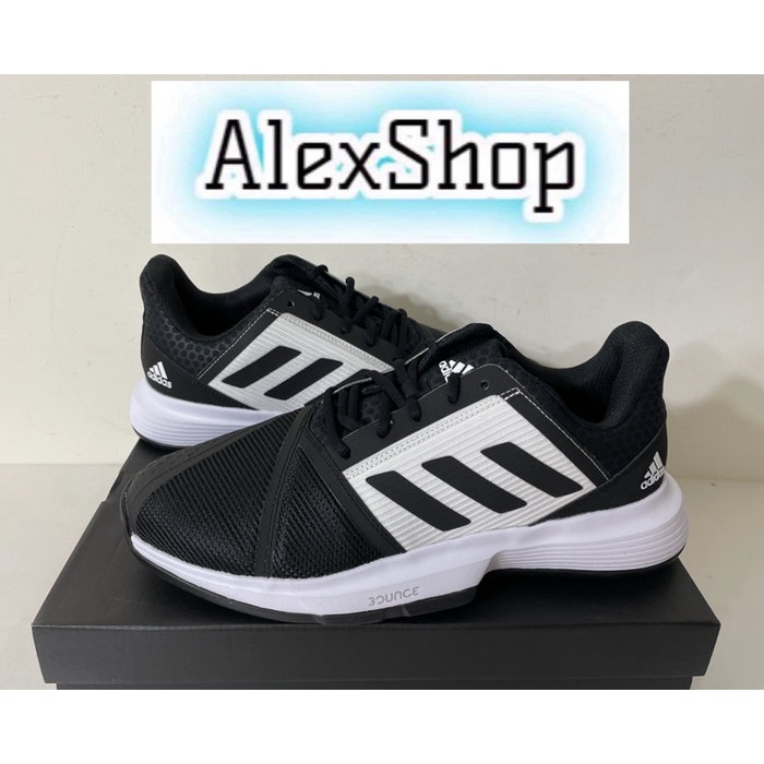 艾力克斯ADIDAS COURTJAM BOUNCE CLAY 男FX1497 黑網布白輕量網球鞋生8 | 蝦皮購物