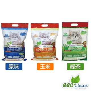 【Eco Clean艾可】豆腐貓砂7L-原味 / 玉米 / 綠茶 X 1包