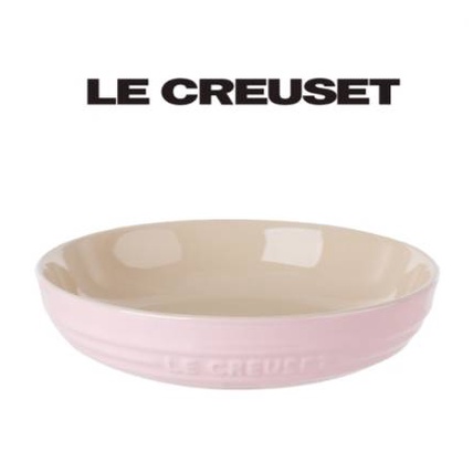 有聊聊價 全新品 Le Creuset 深圓盤/20cm/雪紡粉/碗/盤