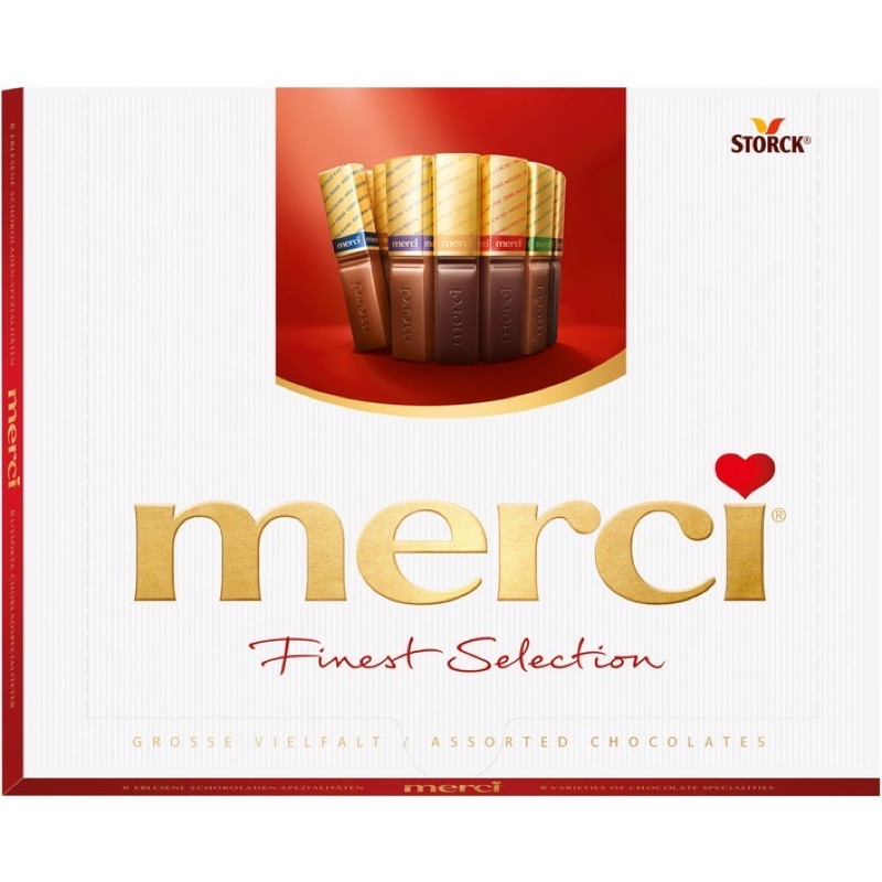［預購］德國Merci 世界排名第9名品巧克力 綜合禮盒（16條入）