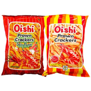 菲律賓 Oishi 辣味蝦餅／蝦餅 (60g)【小三美日】D044270 零食