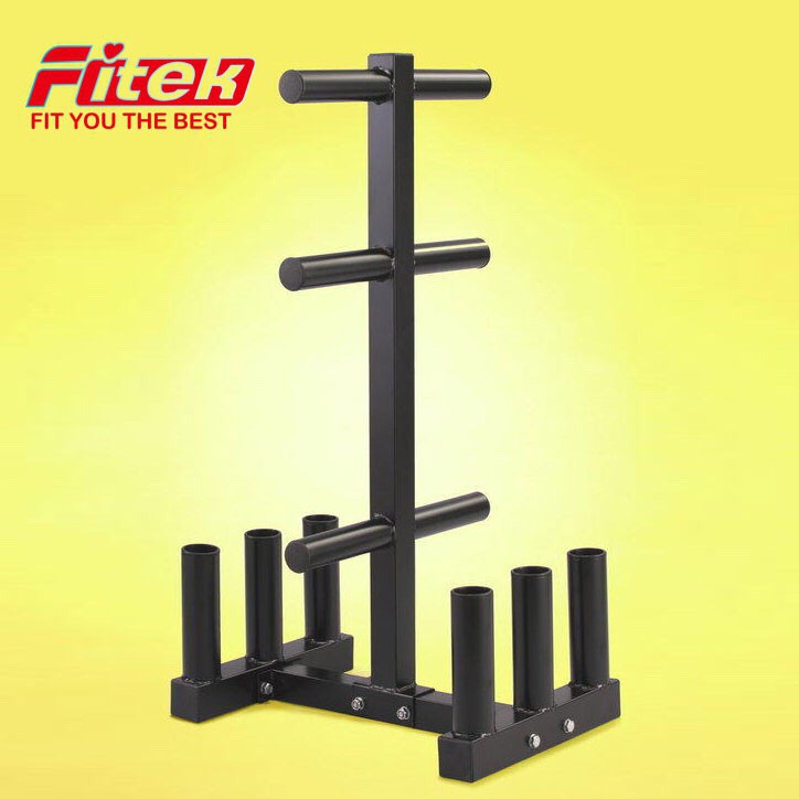 【Fitek】奧林匹克 槓片架 大孔槓鈴架／可放奧林匹克長槓或奧林匹克彎曲槓／舉重重量訓練適用／台灣製造