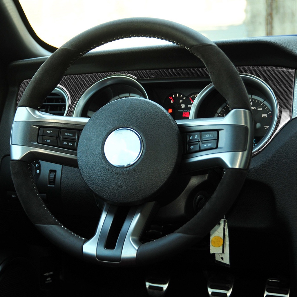 【YUHO高品質】適用福特老野馬Mustang 2009-2013 汽車改裝碳纖維內飾左側出風口儀表盤配件