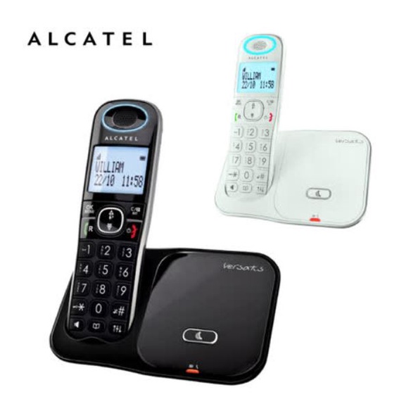 GUARD吉  長輩適用 助聽功能 阿爾卡特 ALCATEL 黑白雙色 聽筒增音數位無線電話 XL350 無線電話 電話