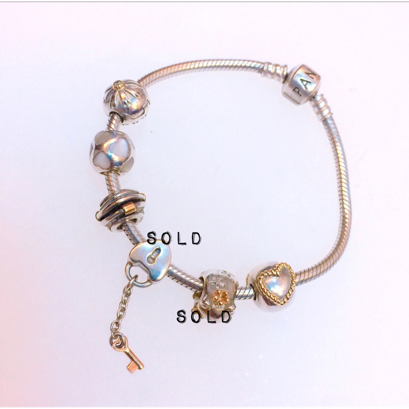 近全新專櫃正品PANDORA輕珠寶愛情系列純銀Charms/beadS珠子