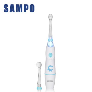 SAMPO兒童亮光音波電動牙刷(藍/粉) 聲寶電動牙刷 聲寶牙刷 電動牙刷 電動牙刷替換頭 兒童電動牙刷 兒童牙刷