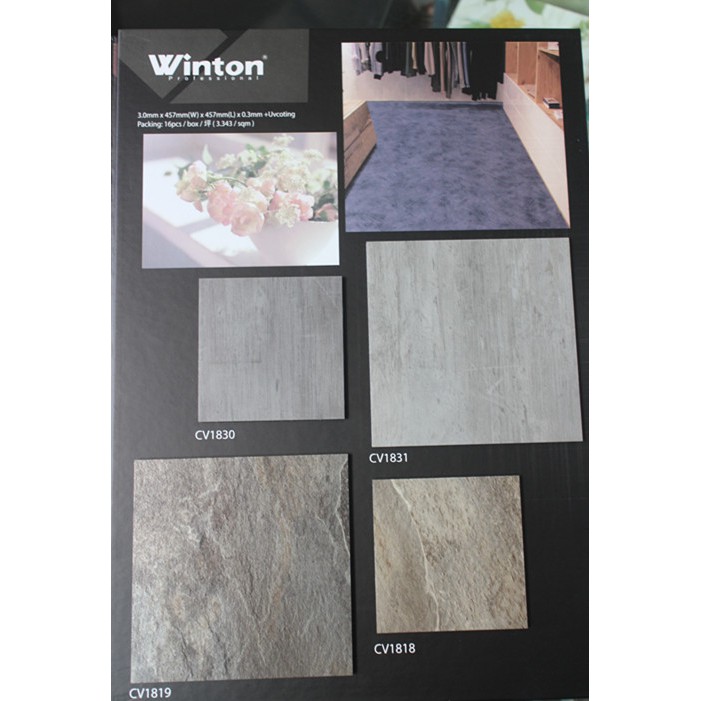 台中塑膠地板- Winton 磚家3.0超耐磨LVT地磚~防燄/零甲醛/超耐磨-新發售7《台中市免運費》免運現貨