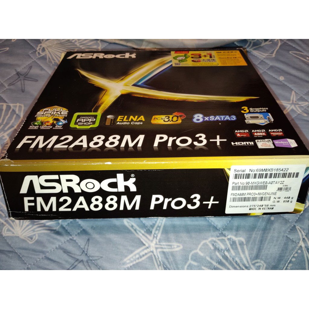 (保內全新)!真香警告! 華擎 ASROCK FM2A88M Pro3+ AMD A88X FM2+ mATX 主機板