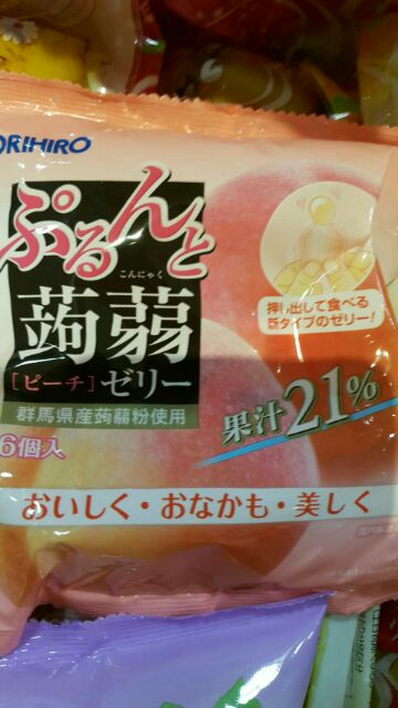 日本製ORIHIRO低卡果汁蒟蒻6入桃子口味