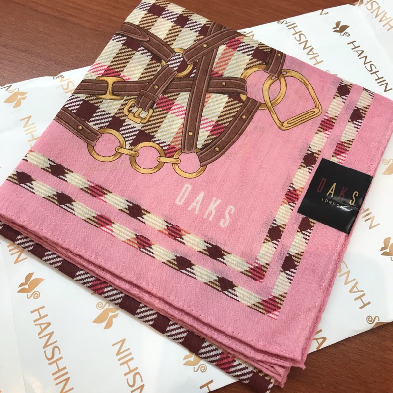 日本購入DAKS 女用格紋手帕 領巾