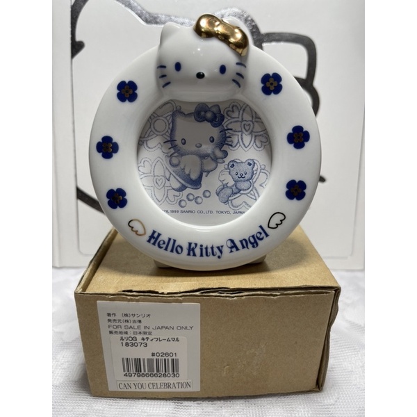 （限定買家賣場）kitty 1999日本 早期絕版 天使陶瓷 相框 音樂鈴