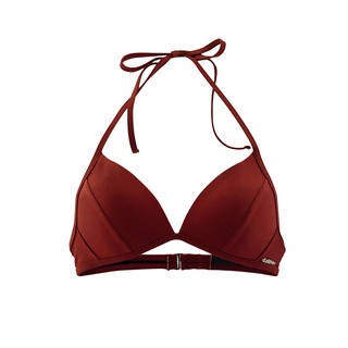 LeRêve Paris－AIRise 光澤緞面比基尼 -寶石紅 可調式 三角集中 綁脖 性感款 泳衣