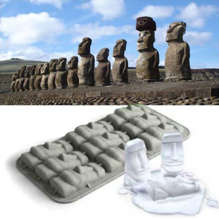 [彩虹派對屋]復活島石像製冰盒 摩艾造型 矽膠模具 巨石像 香磚模 石膏模 矽膠皂模 冰塊模