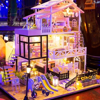 熱銷diy小屋閣樓別墅手工製作迷你房子建築拼裝模型創意玩具生日禮物