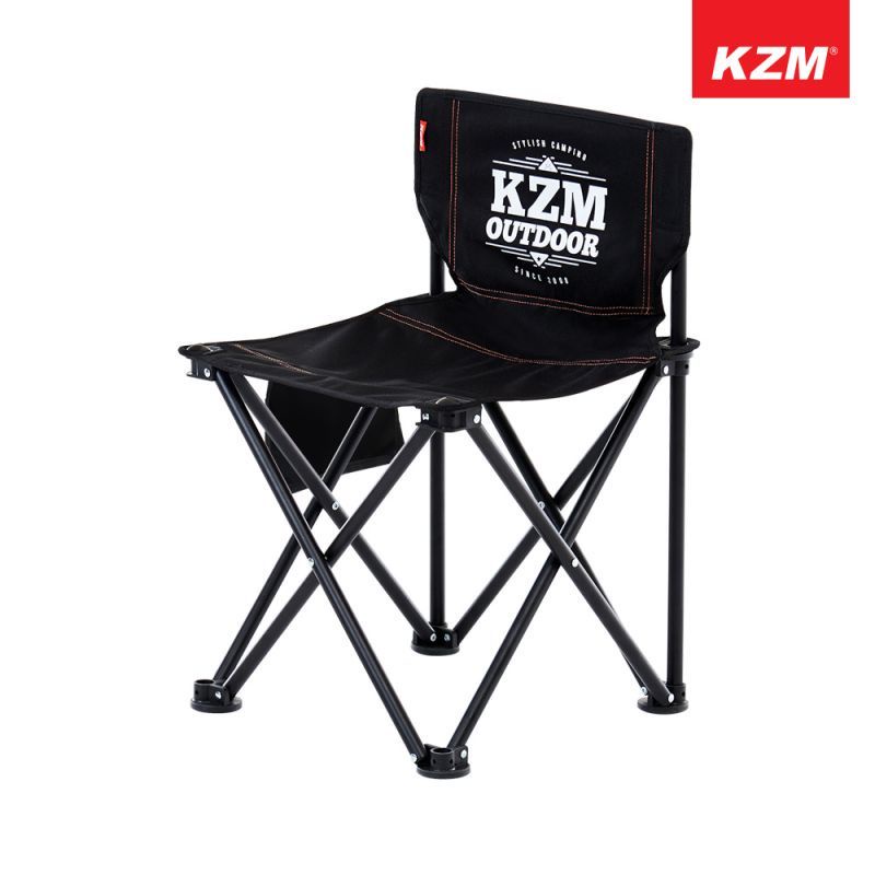 【Kazmi】KZM 極簡時尚輕巧折疊椅-經典黑  K9T3C001