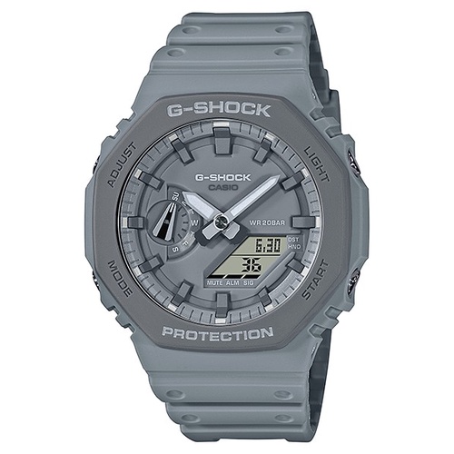 【CASIO 卡西歐】G-SHOCK 農家橡樹 GA-2110ET-8A 八角造型 兩百米防水 雙顯 運動錶 灰 台南