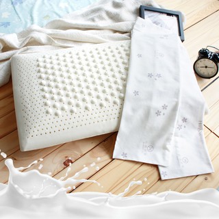 鴻宇 防蹣抗菌標準型乳膠枕1入 SGS檢驗無毒 美國棉授權品牌