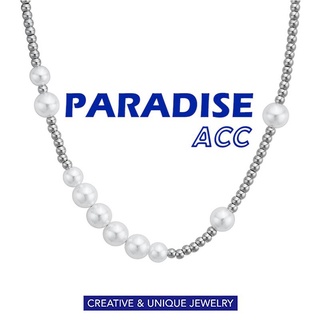 PARADISE 鈦鋼 珍珠 項鍊 輕奢 醫療鋼 不掉色 不過敏