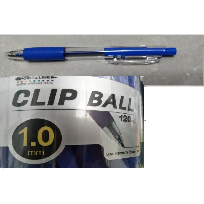 好巿多 Costco  買的  CLIP BALL Point &amp; Line 藍色 紅色 黑色 原子筆 1.0mm