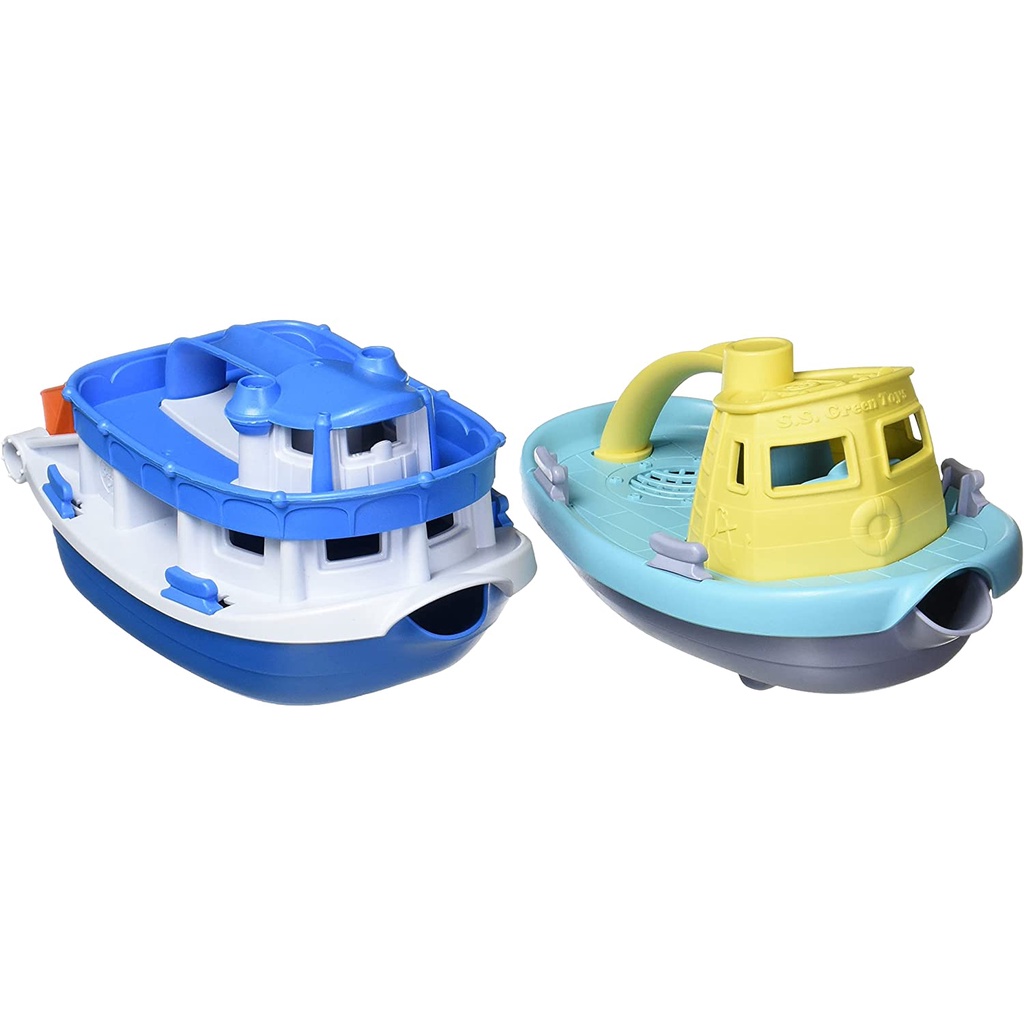 美國Green Toys 拖船 Tug Boat 划槳船 Paddle Boat 美國製 環保安全無毒 洗澡玩具