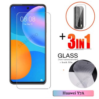 華為 Y7A 鋼化玻璃全覆蓋玻璃膜適用於華為 Y8P Y7P Y6P Y9S Y6S 螢幕保護膜和相機鏡頭玻璃膜