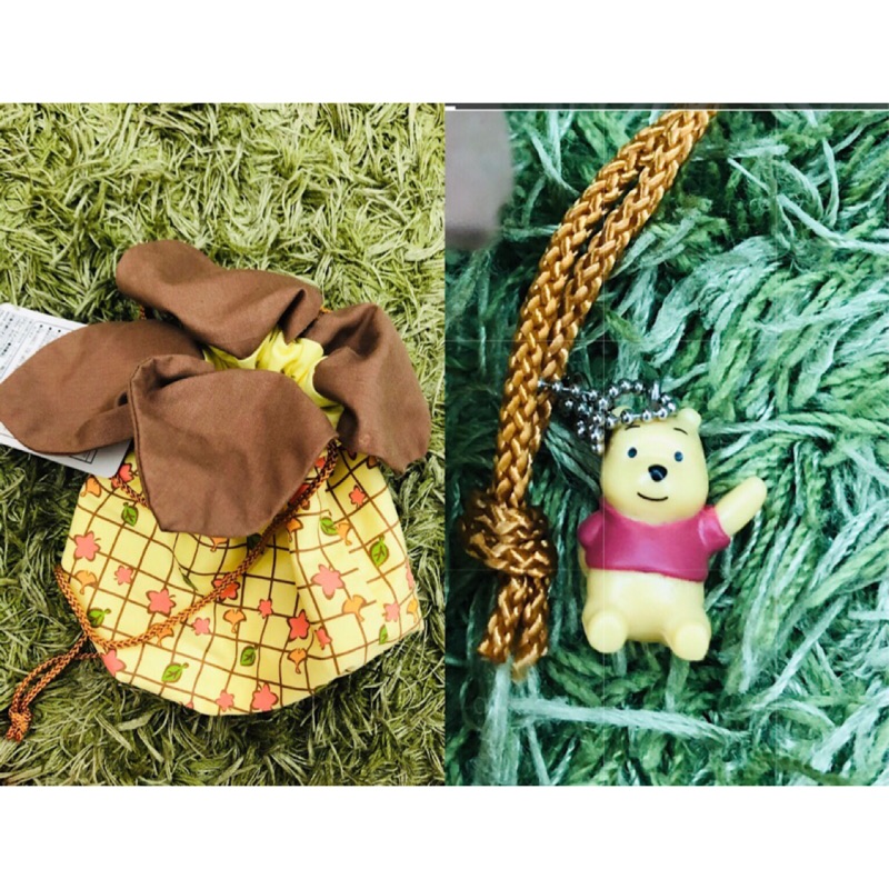 日本限定景品迪士尼disney Pooh 小熊維尼季節和風浴衣花火節和服手拿包公仔束口袋秋天楓葉款 蝦皮購物