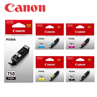 Canon PGI-750BK+CLI-751BK/C/M/Y 原廠墨水匣組合(2黑3彩) 現貨 廠商直送